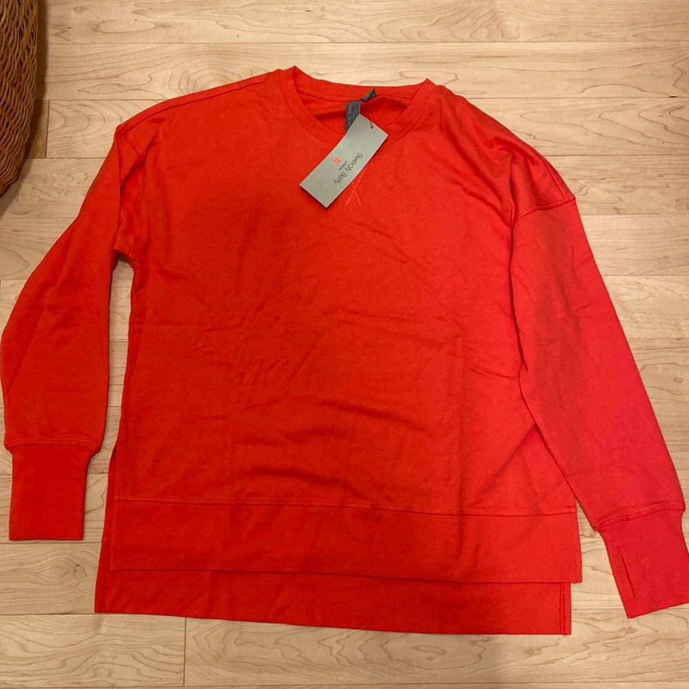 Sweaty Betty pullover, red, medium. NWT